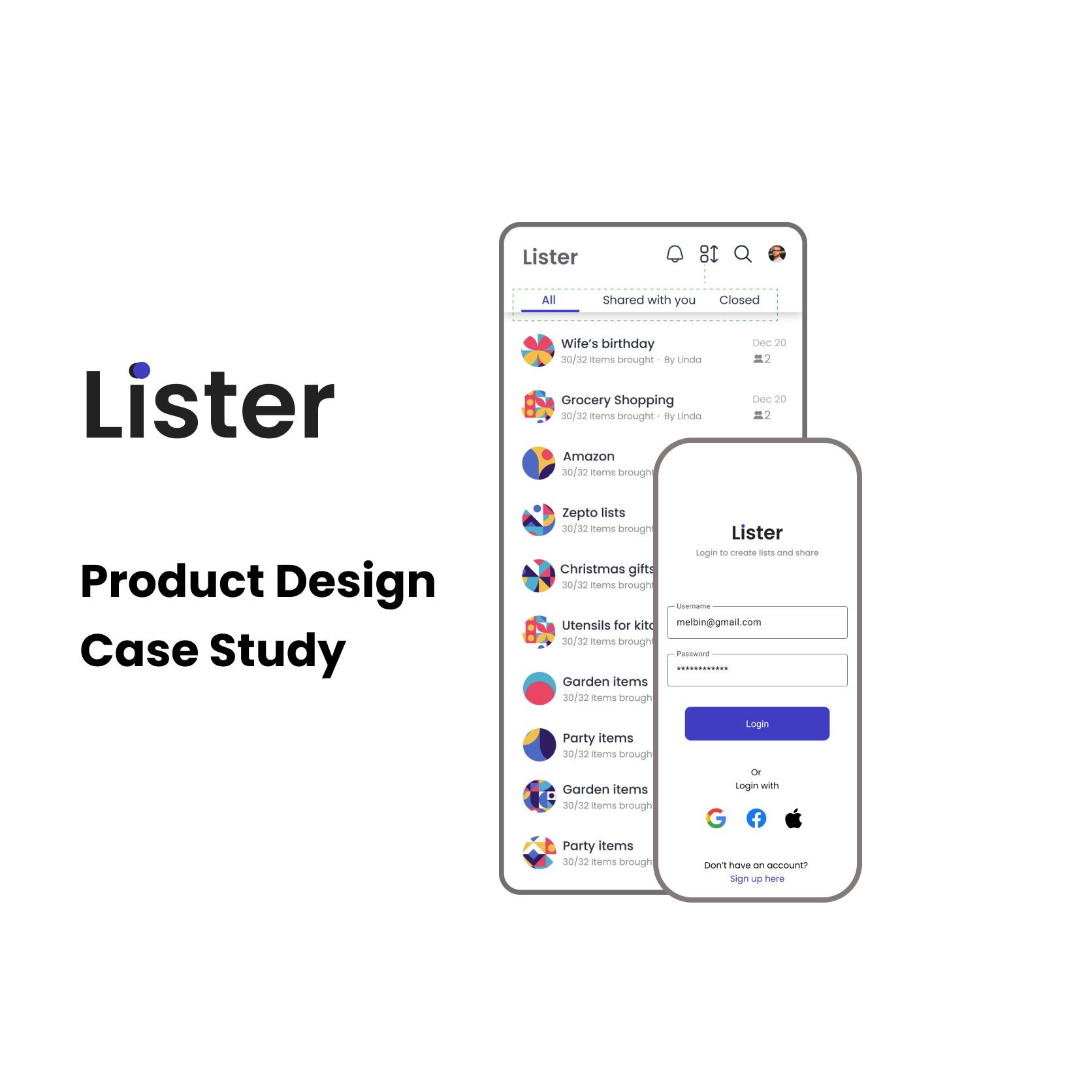 Lister - Product Design Case Study