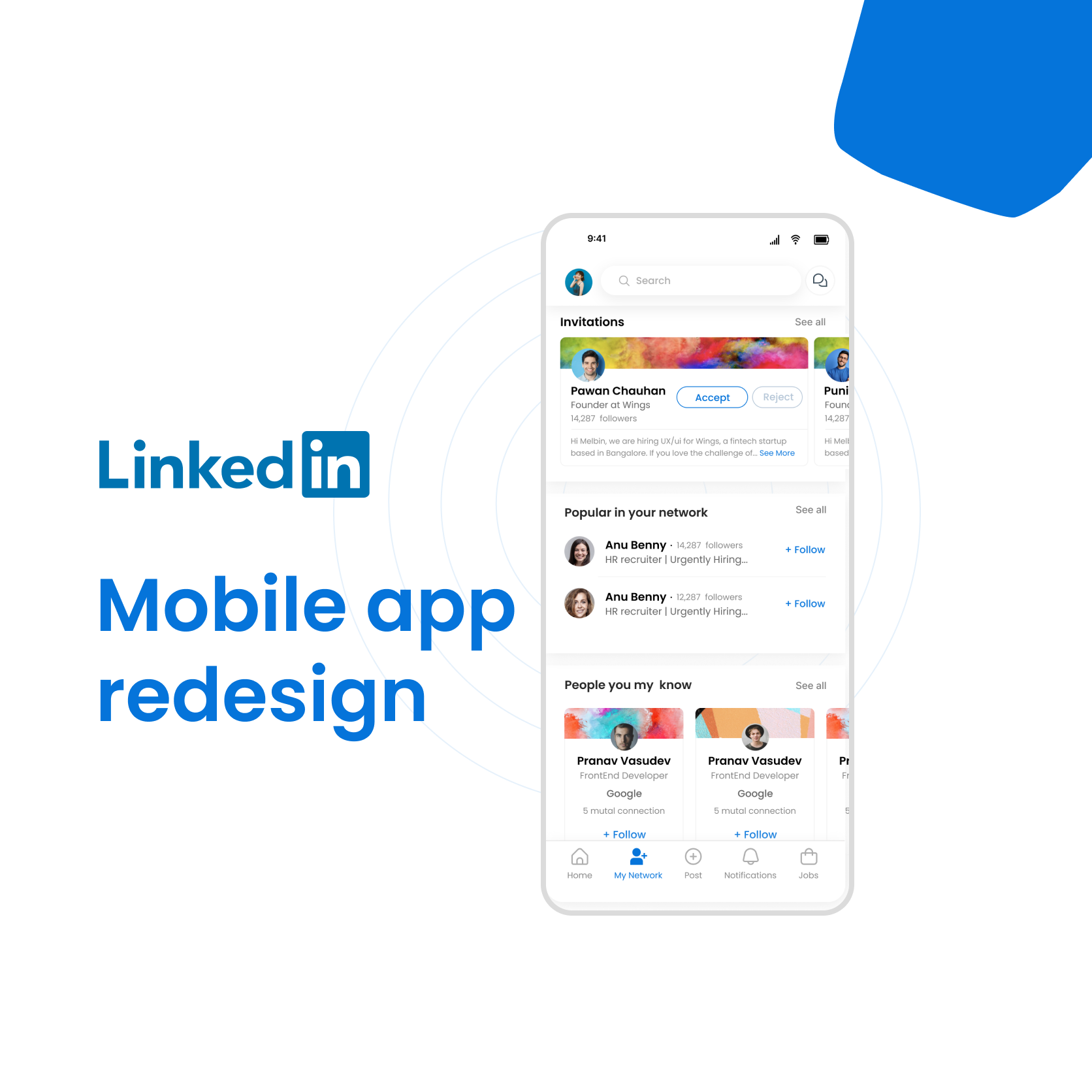 Linkedin Mobile app Redesign Project
